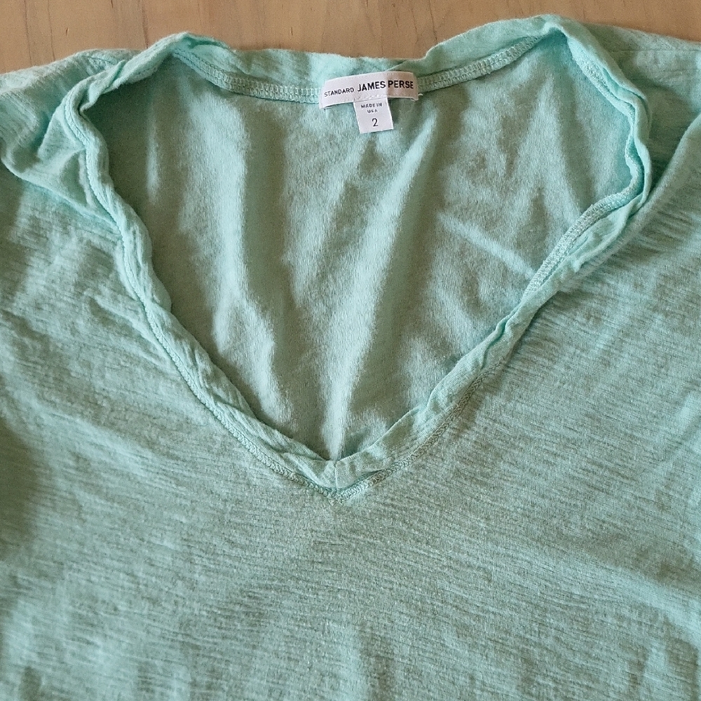 James Perse Light Green Short Sleeve Tee